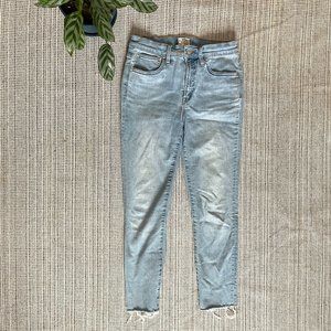 J.Crew light wash 9” High-Rise Toothpick 27